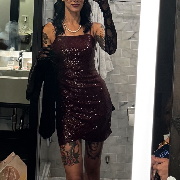 Emerald Sundae Dresses & Skirts - Emerald Sunday Sprakly Cranberry Red Mini Dress